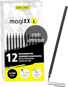 ONLINE magiXX L Refill Gel-Mine 0.7mm schwarz, 12er-Set