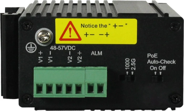 Allnet SGI Industrial Railmount 2.5G Switch, 2x SFP, 1x RJ-45, 90W PoE++