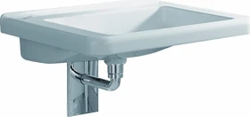 Geberit Renova Comfort Square Waschtisch barrierefrei 55cm, ohne Hahnloch, ohne Überlauf, weiß/KeraTect