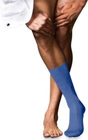 Falke No. 10 Pure Fil d'Écosse Socken cobalt (Herren)