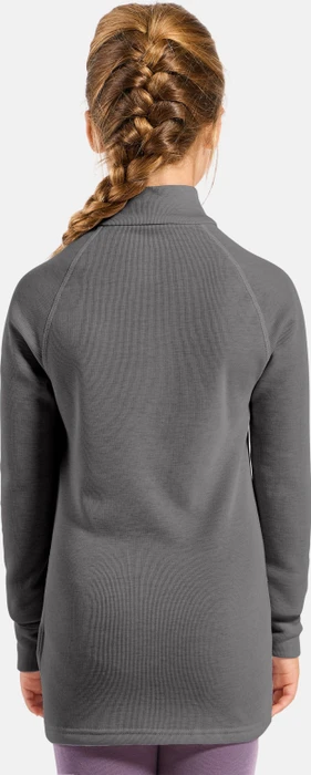 Odlo Active Warm Eco Half-Zip Funktionsshirt langarm steel grey melange (Junior)