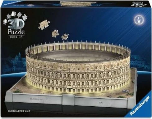 Ravensburger 3D Puzzle Iconics: Kolosseum Rom - mit Licht (216 Teile)