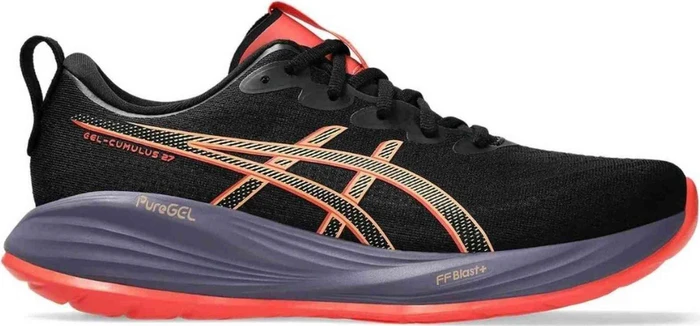 Asics Gel-Cumulus 27 black/coral reef (Herren)