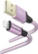 Hama Lade-/Datenkabel Reflective Lightning/USB-A 1.5m lavendel Vorschaubild