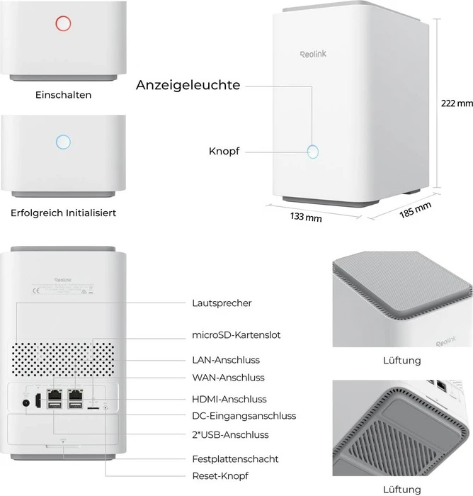 Reolink Home Hub P1 24-Kanal 2TB, Netzwerk-Videorecorder