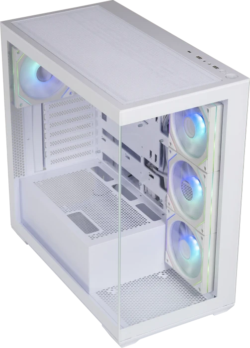 BitFenix CETO White, 4A, Lüfter LED ARGB, Glasfenster