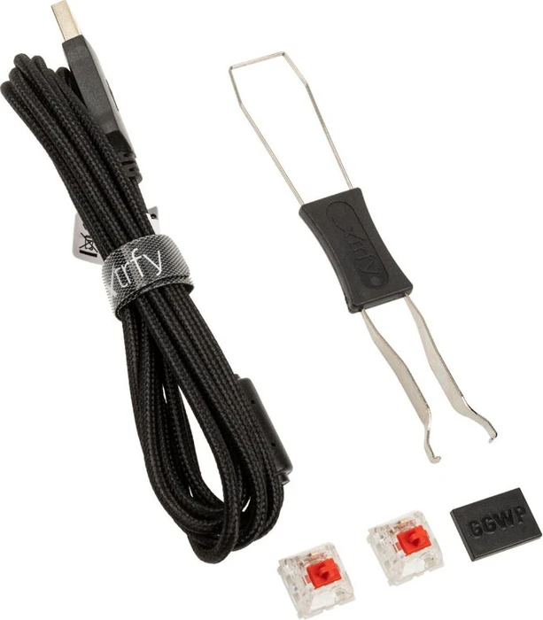 Xtrfy K5 Compact, LEDs RGB, hot-swap, schwarz, Kailh KT RED, USB, DE