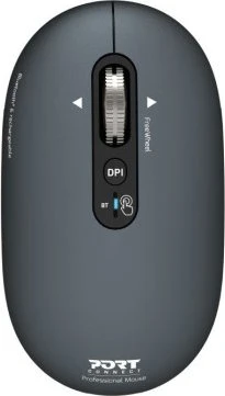 Port Designs Pure Color Bluetooth Rechargeable Mouse, Shadow grau, Bluetooth