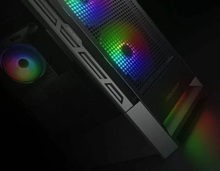 Cougar Airface RGB, schwarz, Glasfenster