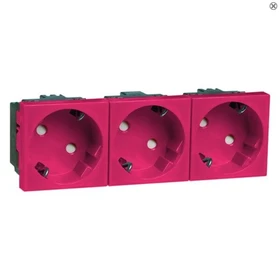 Peha Concept 45 Steckdose SCHUKO 3fach, rot