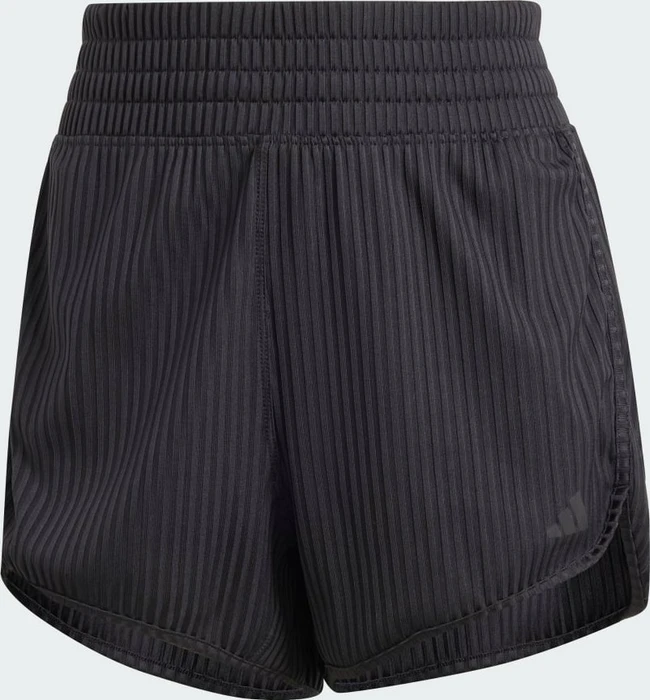adidas Pacer All Gym Seasonal Rib High-Rise Tonal 3-Streifen Shorts schwarz (Damen)
