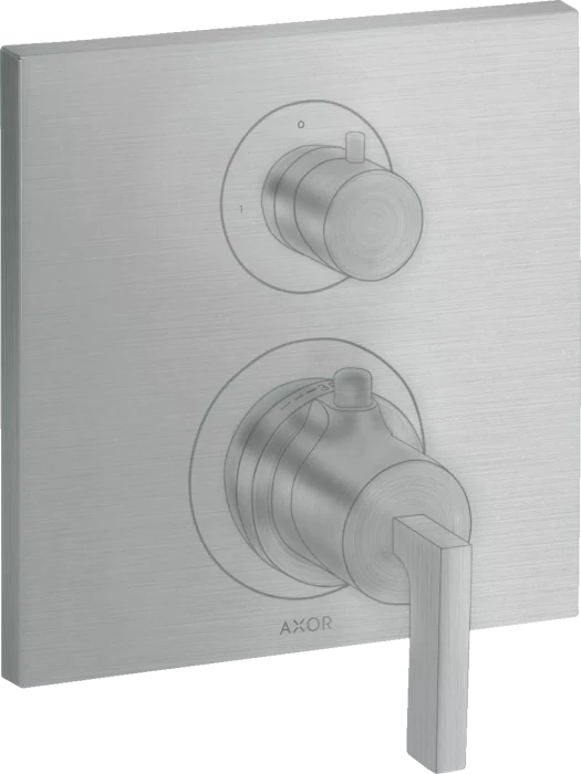 Hansgrohe Axor Citterio Thermostat mit Absperrventil und Hebelgriff brushed chrome