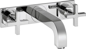 Hansgrohe Axor Citterio Waschbeckenarmatur mit Kreuzgriffen und Platte 226mm brushed bronze