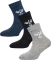 hummel Sutton Socken black/grey melange/blue nights, 3 Paare (Junior) Vorschaubild