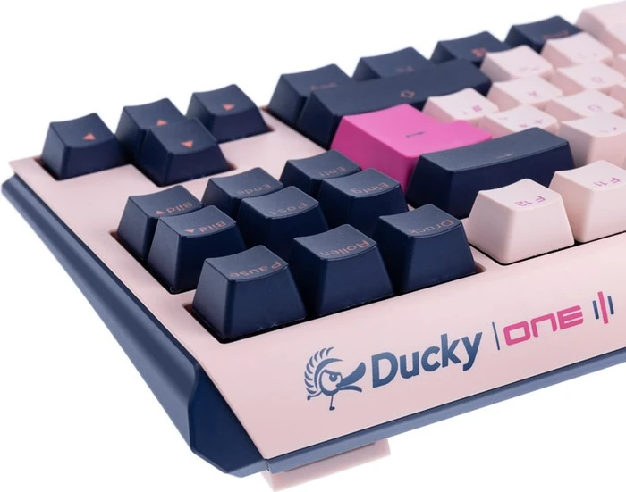 Ducky One 3 Fuji TKL PBT rosa/blau, MX SILENT RED, USB, DE