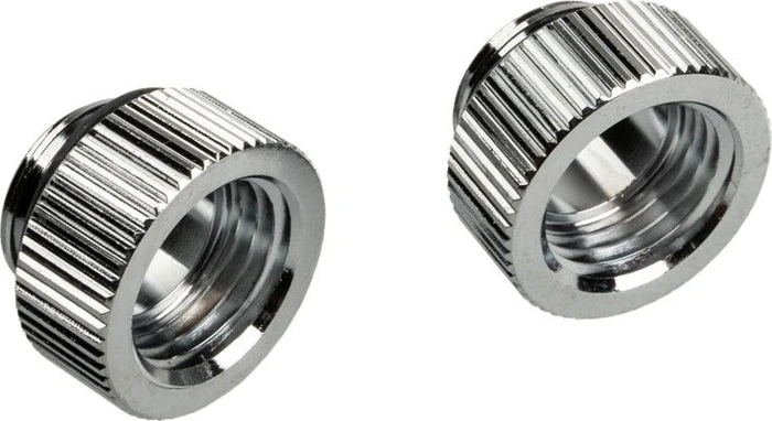 Bitspower Touchaqua Verlängerung G1/4" auf G1/4", Glorious Silver, 2er-Pack
