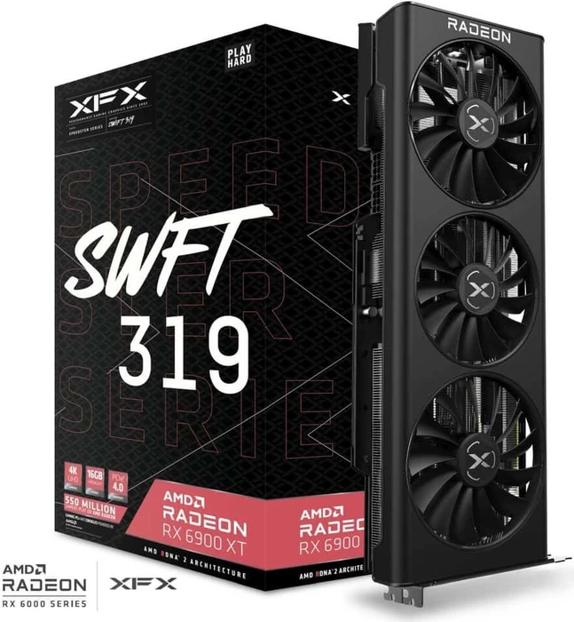XFX Speedster SWFT 319 Radeon RX 6900 XT Core Gaming, 16GB GDDR6, HDMI, 3x DP