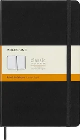 Moleskine Klassik Notizbuch, 130x210mm, liniert, fester Einband Large, schwarz, 240 Blatt
