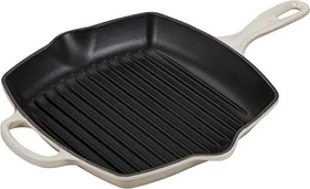 Le Creuset Grillpfanne quadratisch 26x26cm meringue