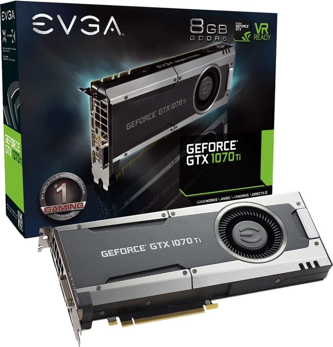 EVGA GeForce GTX 1070 Ti Gaming, 8GB GDDR5, DVI, HDMI, 3x DP
