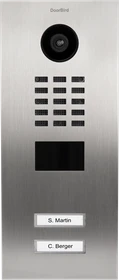 DoorBird D2102V IP Video Türstation mit 2 Ruftasten, Edelstahl V4A, gebürstet
