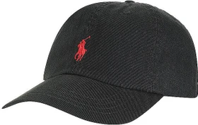 Ralph Lauren Cotton Chino Baseball Kappe polo black/rl2000 red