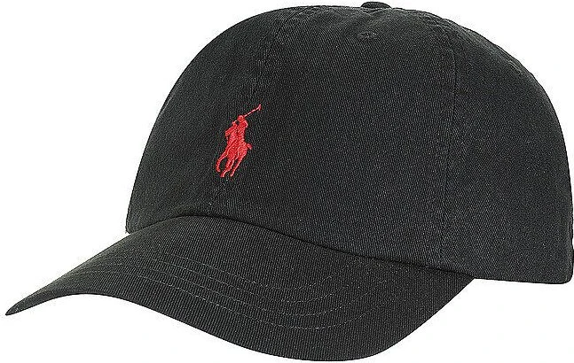 Ralph Lauren Cotton Chino Baseball Kappe polo black/rl2000 red