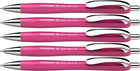 Schneider Slider Rave XB Kugelschreiber pink/silber, 5er-Pack