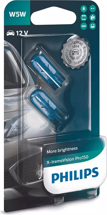 Philips X-tremeVision Pro150 W5W 5W, 2er-Pack Blister