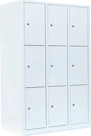 Lüllmann ClassiX XL Fächerschrank, 9 Fächer, weiß/weiß, Spind