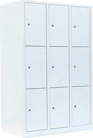 Lüllmann ClassiX XL Fächerschrank, 9 Fächer, weiß/weiß, Spind