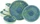 CreaTable Yuki Teller-Set grün-blau, 12-tlg. (22446)