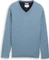 Tom Tailor Strickpullover mit V-Ausschnitt aus Baumwolle Strickpullover faded blue melange (Herren) Vorschaubild