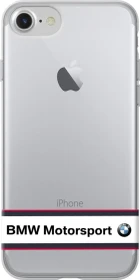 BMW Silicone Cover Horizontal Logo für Apple iPhone 7 weiß