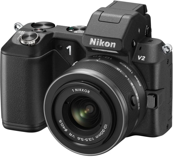 Nikon 1 V2 schwarz mit Objektiv 1 NIKKOR 10-30mm 3.5-5.6 VR