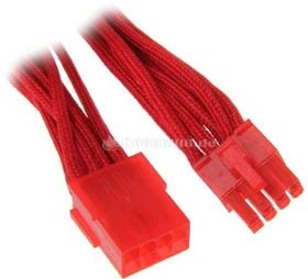 BitFenix Alchemy 8-Pin PCIe Verlängerung 45cm, sleeved rot/rot (BFA-MSC-8PEG45RR-RP)