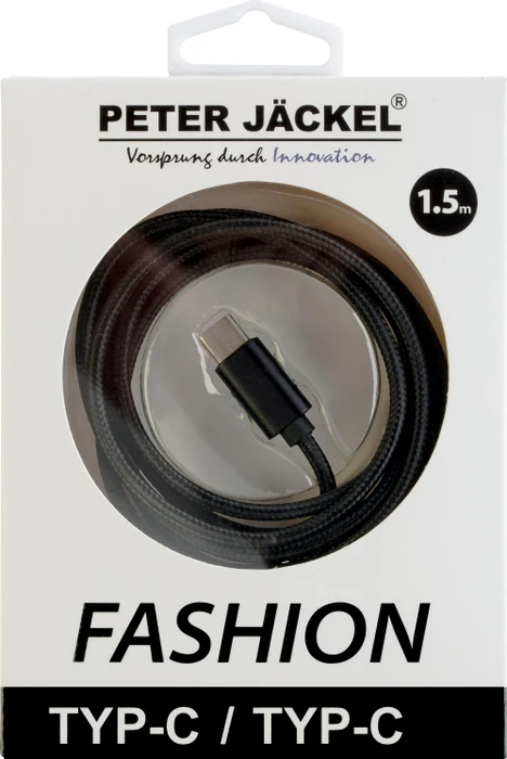 Peter Jäckel Fashion Cable USB-C/USB-C 1.5m schwarz
