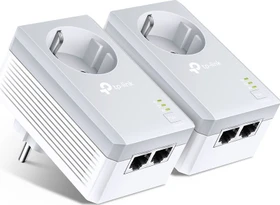 TP-Link Powerline AV600 Passthrough Starter Kit, HomePlug AV, 2x RJ-45, 2er-Pack