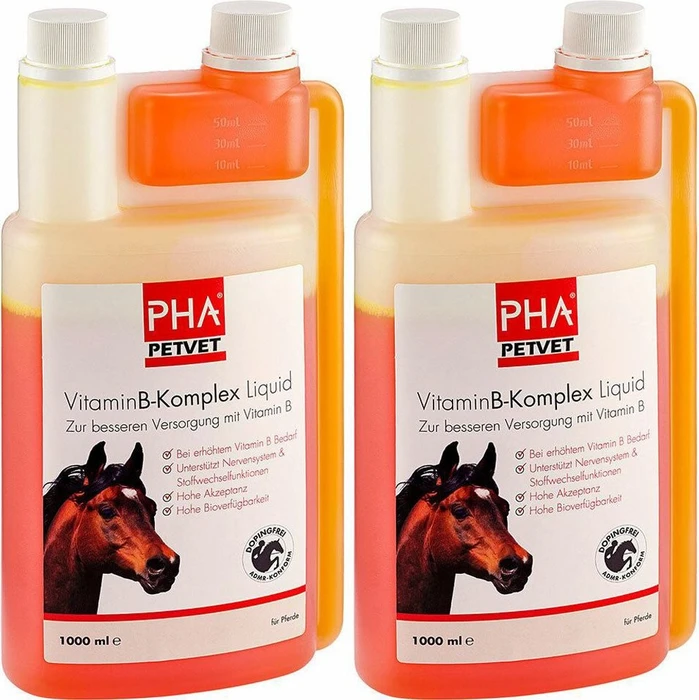 PHA PetVet Vitamin-B-Komplex Liquid für Pferde, 2l (2x 1l)