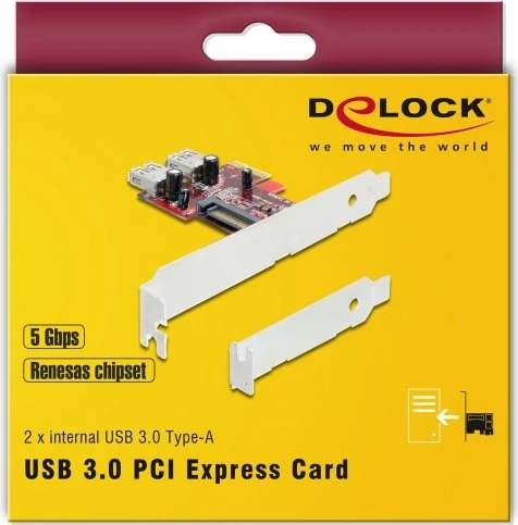 DeLOCK 2x USB-A 3.0, PCIe x1