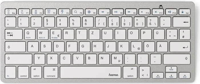 Hama KEY4ALL X510, silber, Bluetooth, DE