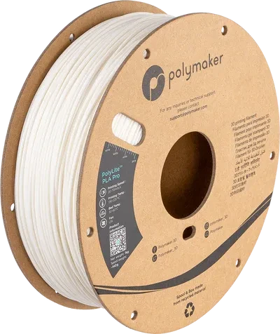 Polymaker PolyLite PLA Pro, weiß, Spule, 2.85mm, 1.00kg