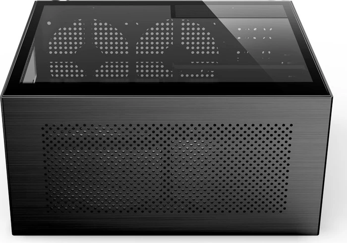 Jonsbo V10, schwarz, Glasfenster, Mini-ITX