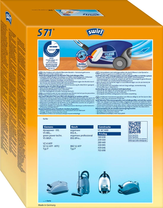 Swirl S71 MicroPor Plus für Siemens und Bosch, 10 Stück