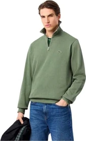 Lacoste Interlock mit hohem Kragen und Reißverschluss Sweatshirt grün (Herren)
