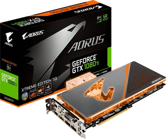 GIGABYTE AORUS GeForce GTX 1080 Ti Waterforce WB Xtreme Edition 11G, 11GB GDDR5X, DVI, 2x HDMI, 3x DP