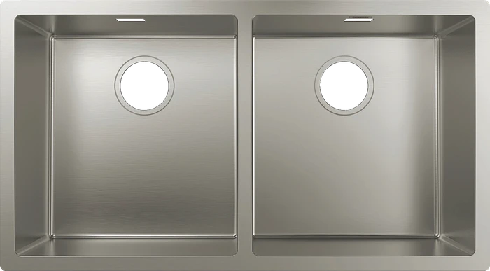 Hansgrohe S71 S719-U765 370/370 Unterbau Doppelspüle edelstahl