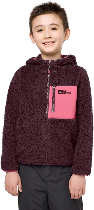 Jack Wolfskin Ice Curl Hood Jacke boysenberry/pink (Junior)