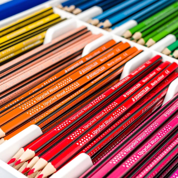 Staedtler Noris colour 187 Gratnell Tray Buntstift sortiert, Anspitzer, 288er-Set