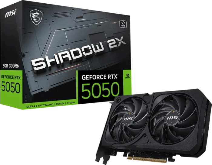 MSI GeForce RTX 5050 8G Shadow 2X, G5050-8S2, 8GB GDDR6, HDMI, 3x DP